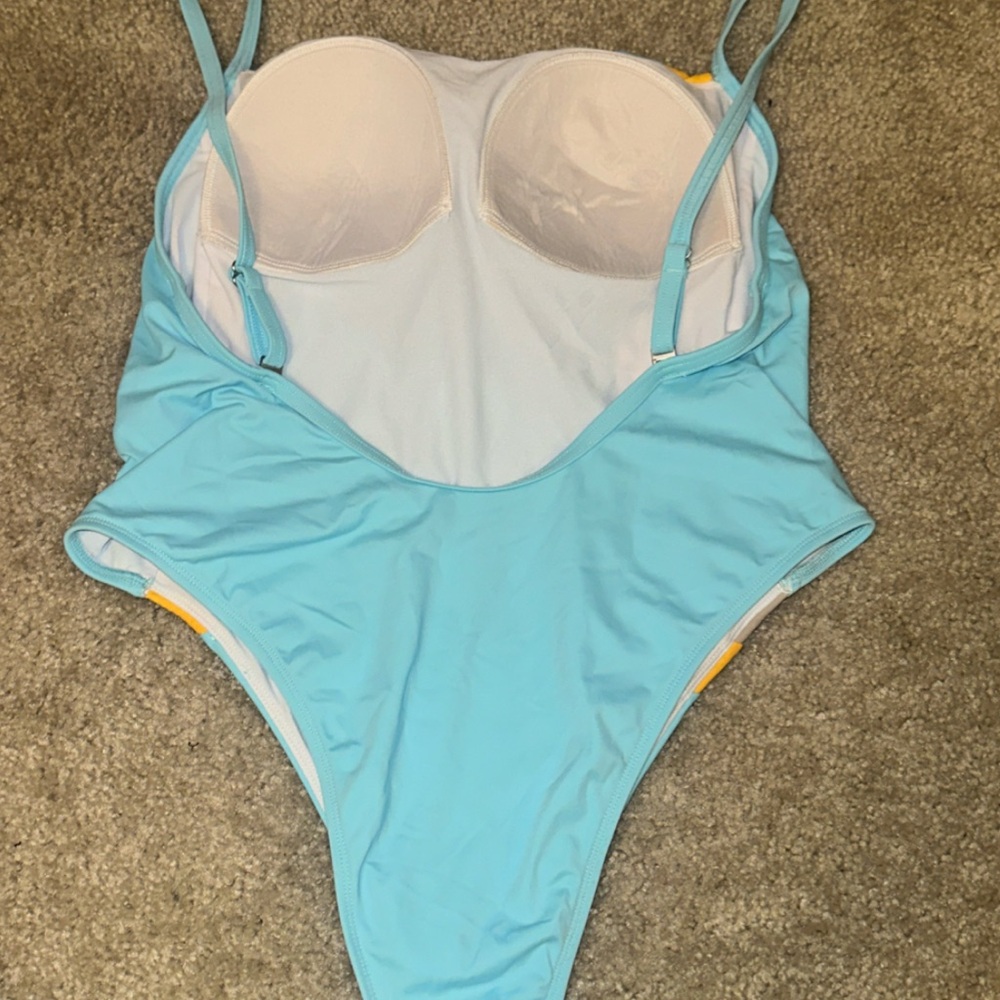 Free Society Swimwear One Piece Swimsuit Size US 14 UK 18 EU 48 Summer Blue - Picture 5 of 8